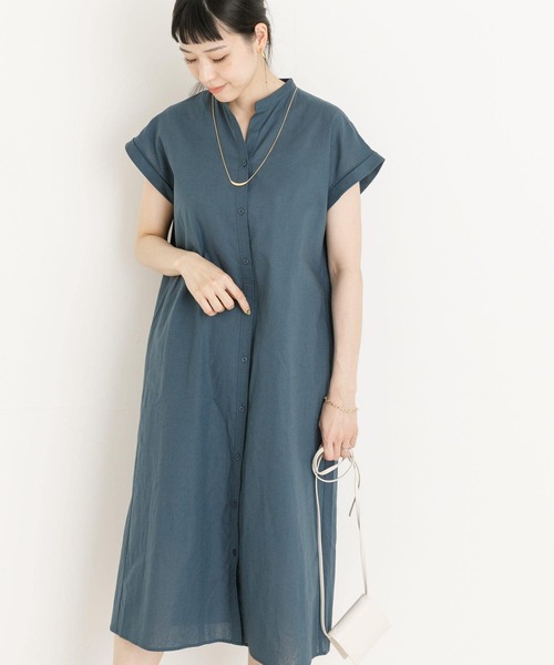 「UR Lab.」 半袖ワンピース FREE ネイビー レディース_画像8