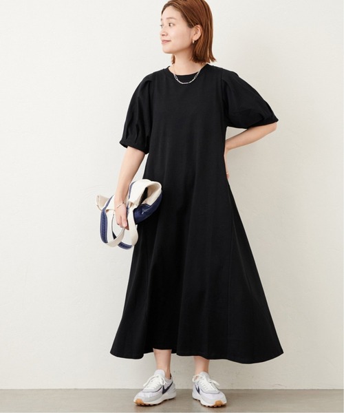 ジャーナルスタンダード＊新品タグ付き タイプライター半袖Aラインワンピース 黒 ジャーナルスタンダード＊新品タグ付き タイプライター半袖Aライン