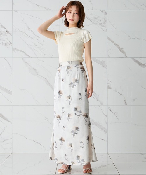 Elishe ロング スカート サテンロングスカート : ZOZOTOWN Yahoo!店