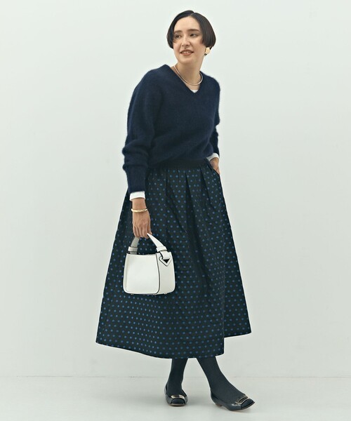 NOLLEY'S（ノーリーズ） スカート ウォッシャブルドットジャガード