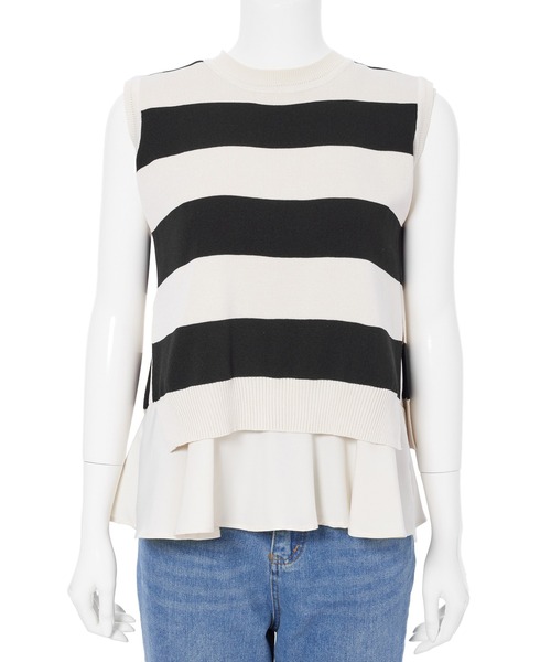 「Edit Sheen」 ノースリーブニット M ブラック レディース_画像5