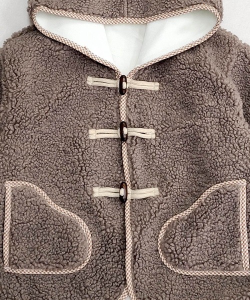 DAY CLOSET ブルゾン アウター 「表ボア×フリース裏起毛/フード付き