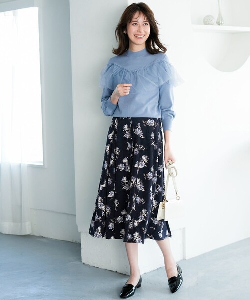 ANY SIS（エニィスィス） スカート フラワータック スカート