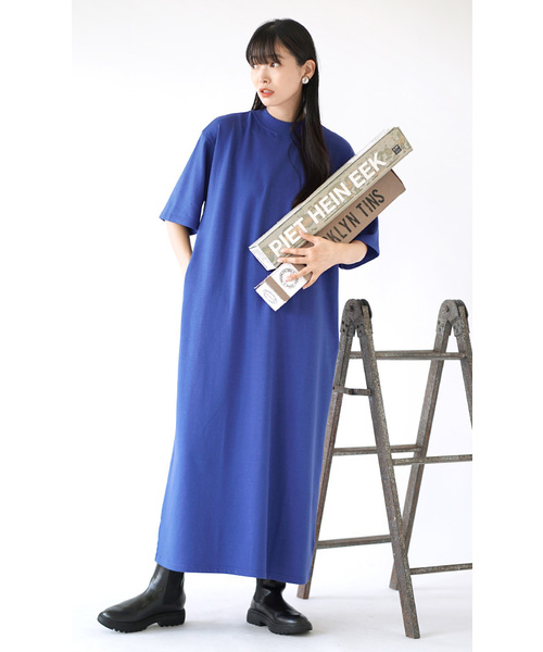 「zootie」 半袖ワンピース M ブルー レディース_画像9