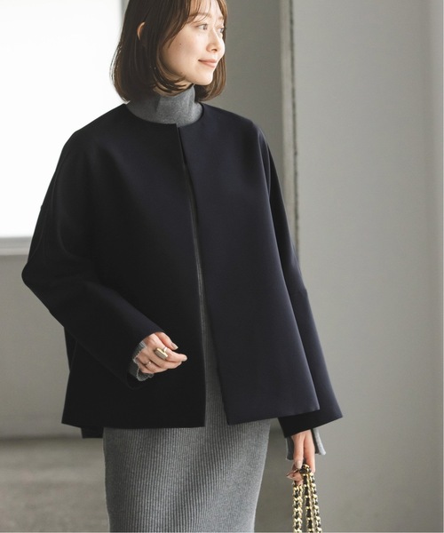 NOBLE（ノーブル） ノーカラージャケット 36 ベージュ レディース