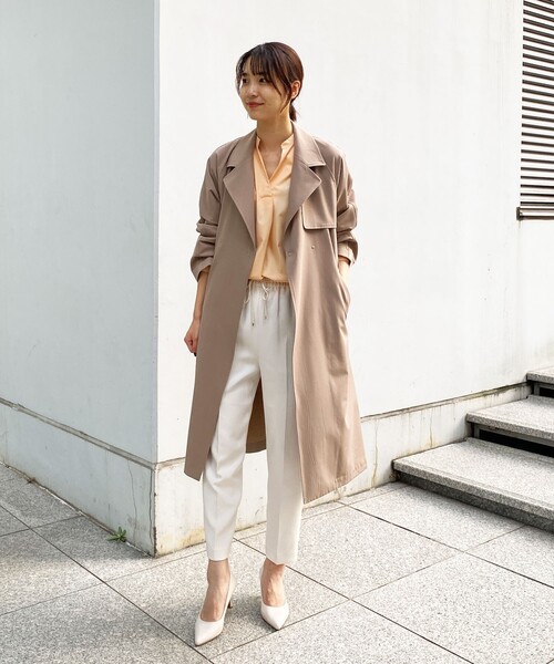 新品 オペークドットクリップ コットン ギャバ トレンチコート L 大きめ 楽天市場】オペークドットクリップ コート（レディースファッション