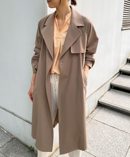 新品 オペークドットクリップ コットン ギャバ トレンチコート L 大きめ 楽天市場】オペークドットクリップ コート（レディースファッション