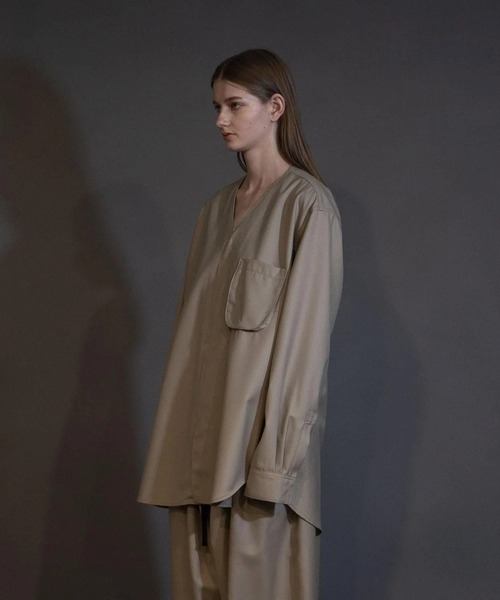 「my beautiful landlet」 長袖シャツ 1 ネイビー メンズ_画像3