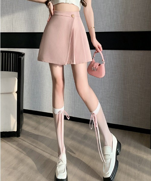 Mejoul スカート 「2026春夏新作」「インパン付き」ハイウエストラップ