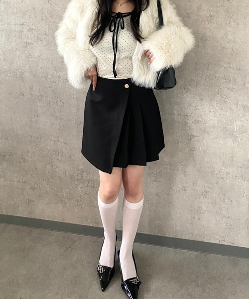 Mejoul スカート 「2026春夏新作」「インパン付き」ハイウエストラップ