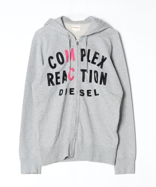 DIESEL（ディーゼル） ジップアップパーカー M グレー メンズ