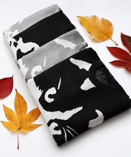 セーター ニット アニマル ジャガード クルーニット / Animal Jacquard