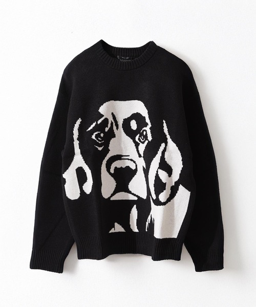 セーター ニット アニマル ジャガード クルーニット / Animal Jacquard
