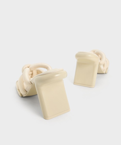 「CHARLES & KEITH」 ミュール 22.5cm オフホワイト レディース_画像7