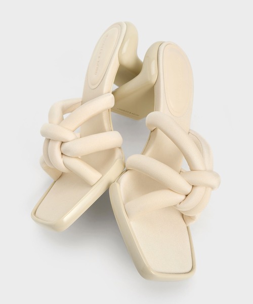 「CHARLES & KEITH」 ミュール 22.5cm オフホワイト レディース_画像8