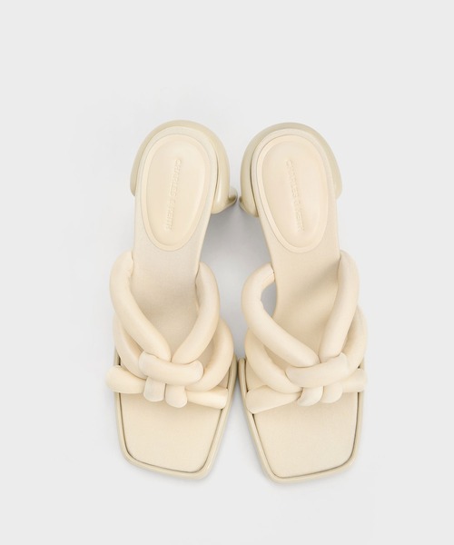「CHARLES & KEITH」 ミュール 22.5cm オフホワイト レディース_画像9