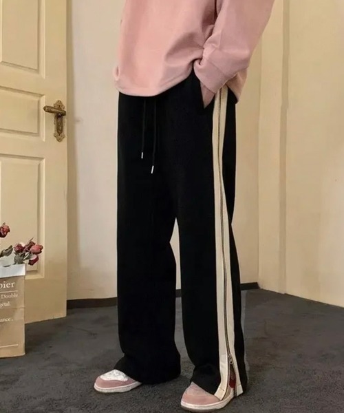 「BARELY BLUE」 スウェットパンツ MEDIUM ブラック レディース_画像4