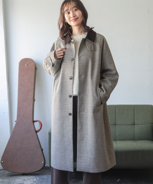 niko and…（ニコアンド） ステンカラーコート LONG グレー レディース