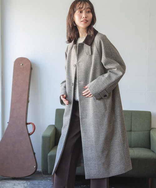 niko and…（ニコアンド） ステンカラーコート LONG グレー レディース