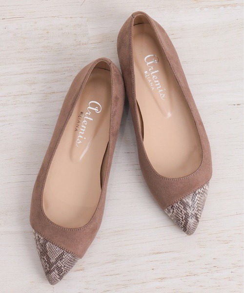 「artemis by DIANA」 フラットパンプス 22.5cm グレー レディース_画像4