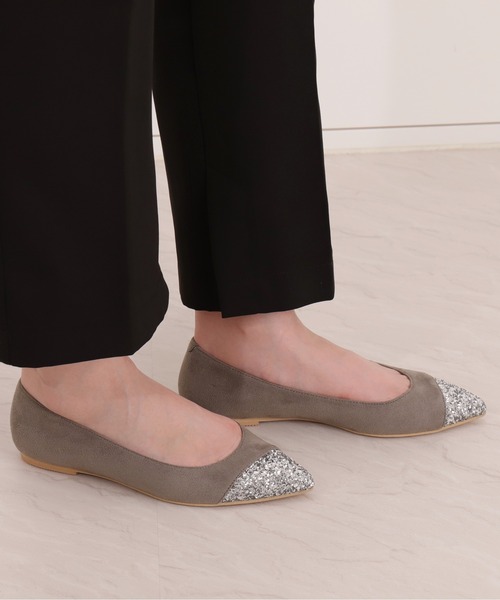 「artemis by DIANA」 フラットパンプス 22.5cm グレー レディース_画像5