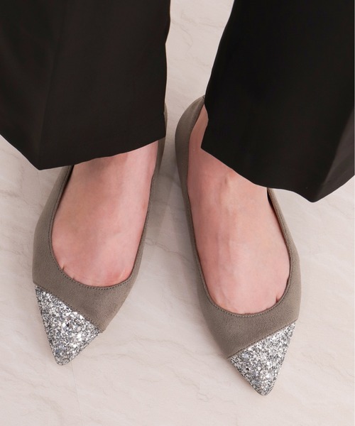 「artemis by DIANA」 フラットパンプス 22.5cm グレー レディース_画像7