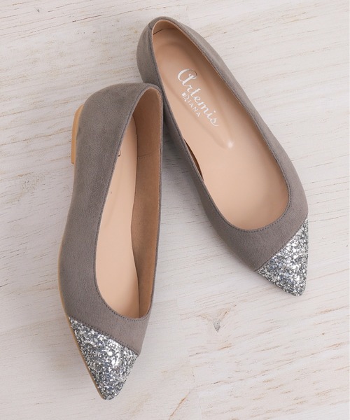 「artemis by DIANA」 フラットパンプス 22.5cm グレー レディース_画像9