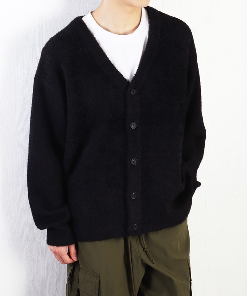 「WESTSEA」 「cathy’s closet」ニットカーディガン M ワイン メンズ_画像3