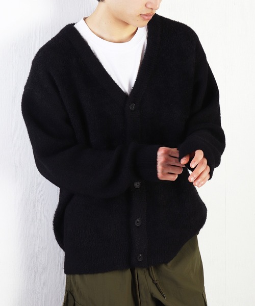 「WESTSEA」 「cathy’s closet」ニットカーディガン M ワイン メンズ_画像4