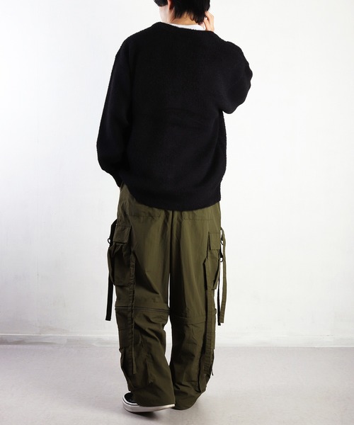 「WESTSEA」 「cathy’s closet」ニットカーディガン M ワイン メンズ_画像6