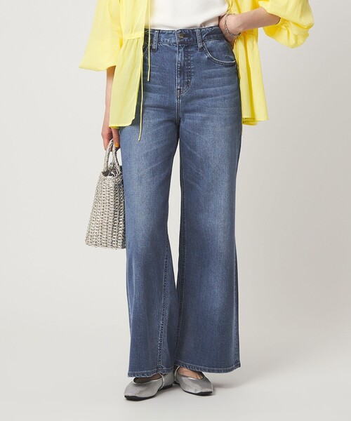 ワイドパンツ ジーンズ デニム デニムパンツ 「別注」「Healthy DENIM」ワイド フレア デニム パンツ レディースの画像