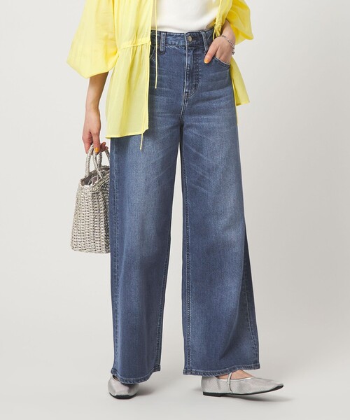 ワイドパンツ ジーンズ デニム デニムパンツ 「別注」「Healthy DENIM」ワイド フレア デニム パンツ レディースの画像