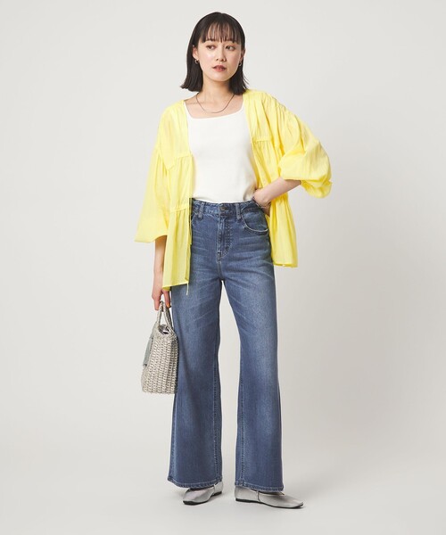 ワイドパンツ ジーンズ デニム デニムパンツ 「別注」「Healthy DENIM」ワイド フレア デニム パンツ レディースの画像