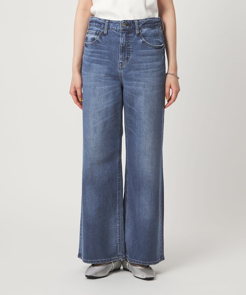 ワイドパンツ ジーンズ デニム デニムパンツ 「別注」「Healthy DENIM」ワイド フレア デニム パンツ レディースの画像