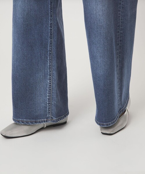ワイドパンツ ジーンズ デニム デニムパンツ 「別注」「Healthy DENIM」ワイド フレア デニム パンツ レディースの画像