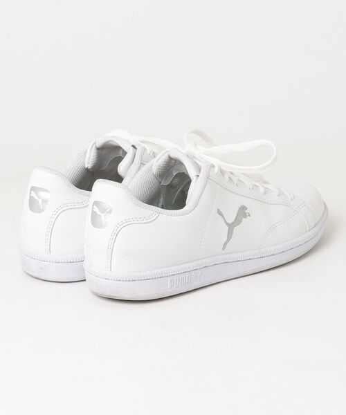 「PUMA」 ローカットスニーカー 24.5cm ホワイト×シルバー メンズ_画像2