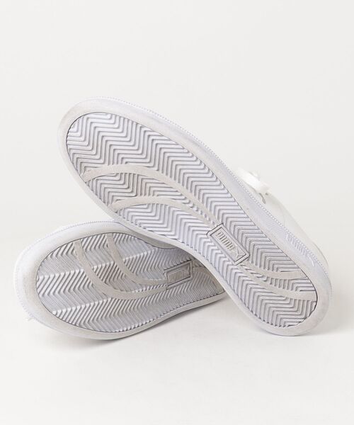 「PUMA」 ローカットスニーカー 24.5cm ホワイト×シルバー メンズ_画像3