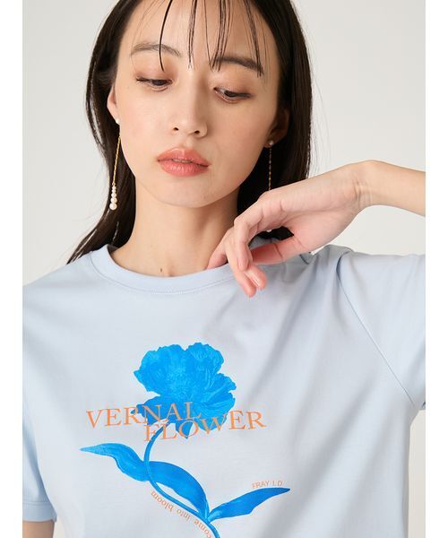 FRAY I.D（フレイ・アイディー） tシャツ 半袖 コンパクトフラワー