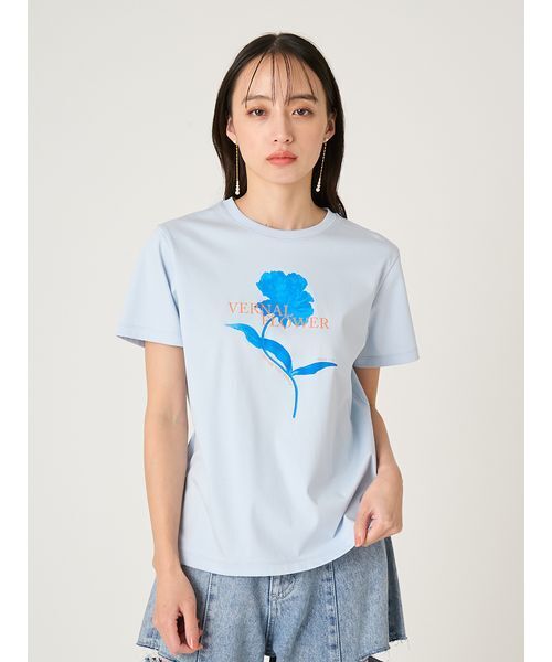 FRAY I.D（フレイ・アイディー） tシャツ 半袖 コンパクトフラワー
