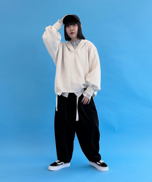 niko and…（ニコアンド） プルオーバーパーカー MEDIUM グレー