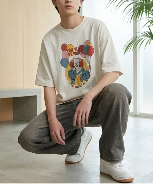 ALWAYS GOOD TIME tシャツ 「IT/イット」USD加工”ペニーワイズ 