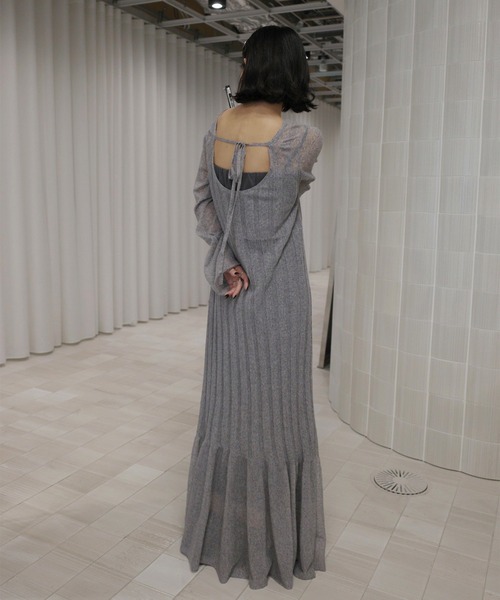 Ameri（アメリ） パーティードレス ドレス HEM FRILL WIDE RIB KNIT