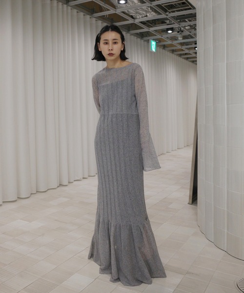Ameri（アメリ） パーティードレス ドレス HEM FRILL WIDE RIB KNIT