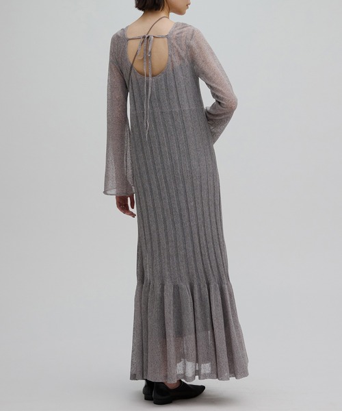 Ameri（アメリ） パーティードレス ドレス HEM FRILL WIDE RIB KNIT