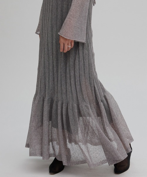 Ameri（アメリ） パーティードレス ドレス HEM FRILL WIDE RIB KNIT