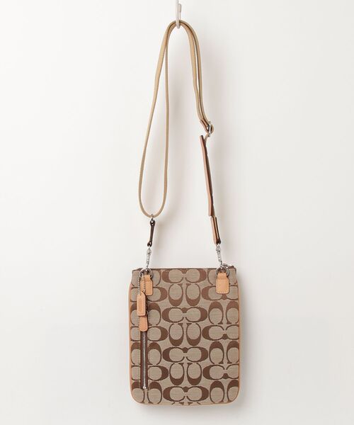Coach 斜めがけショルダーバッグ　ベージュ/ブラウン COACH（コーチ） ショルダーバッグ - ブラウン レディース : ZOZOTOWN