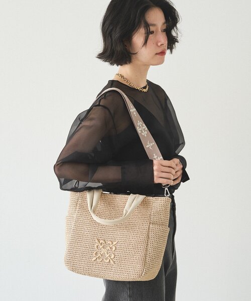 ラシット　ポケットいっぱい2wayバック russet（ラシット） トートバッグ ナイロンラフィア2WAYトートバッグ
