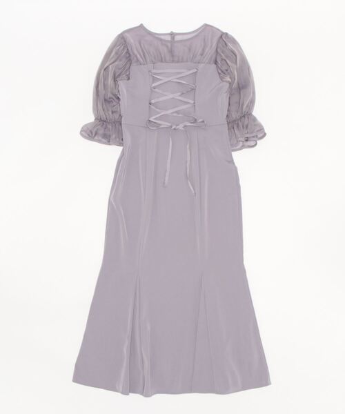 「Dorry Doll」 7分袖ワンピース M グレイッシュベージュ レディース_画像2