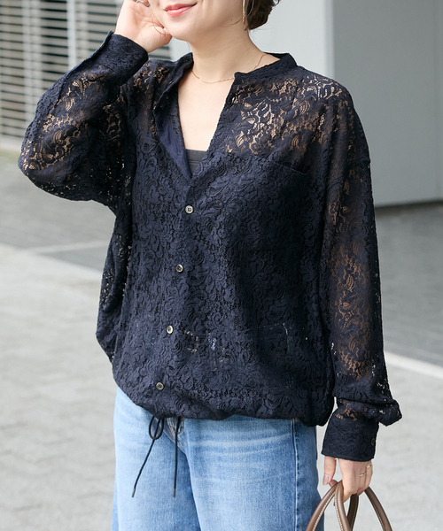 journal standard MT*JS カディ レーススタンド ブラウス JOURNAL STANDARD（ジャーナルスタンダード） ブラウス シャツ 「WEB