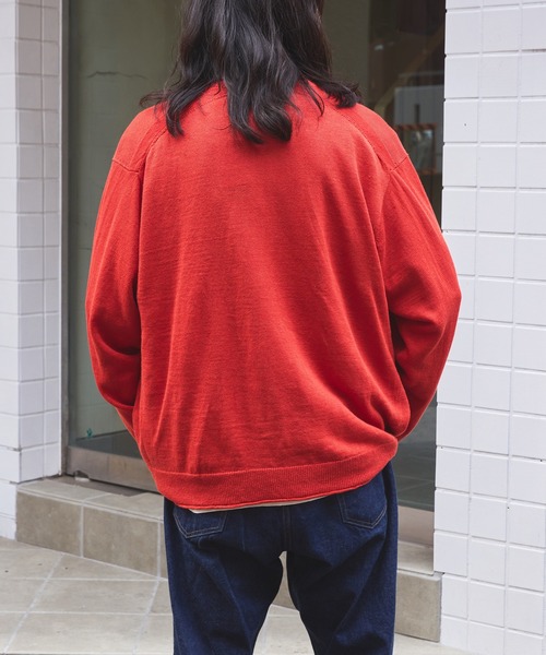 「WILD LIFE TAILOR Adam et Rope'」 ニットカーディガン X-LARGE レッド系その他2 メンズの画像